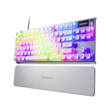 SteelSeries Apex 7 TKL Compact Mechanical Gaming Keyboard – OLED Smart Display – USB Passthrough and Media Controls – Linear and Quiet – RGB Backlit (Red Switch)